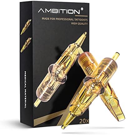 Ambition Glory Tattoo Cartridges #8 Bugpin 15RM Needles Disposable 20pcs 0.25mm 15 Curved Magnum for Rotary Tattoo Machine Supply