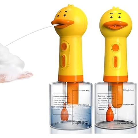 iPriro 2 Pack Automatic Foaming Dispenser, Foam Maker, Shower and Face Wash Foamer for Bathroom, Cleaning Foamer for Kitchen, Rechargable and USB Cable, 12 oz Cover