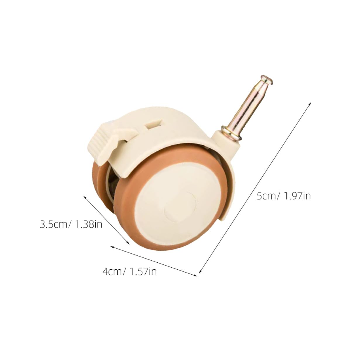 4pcs Pu Meble Trzpień Koła do Miś Łóżeczko z hamulec blokujący Kółka jezdne, cicha praca i łatwy montaż, Skrętny Koło Zamienny do Żłobek Wózek i Wyro Rama