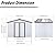 SumKea 6x8 FT Metal Tool Shed, Galvanized Steel Large Outdoor Storage Shed, Storage Shed Equipped with Vents, Tool Shed with Door and Padlock, Ideal for Backyards, Patio Lawns and Outdoor, Brown White
