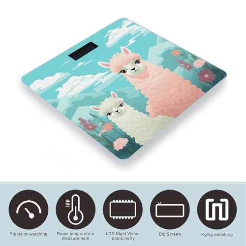 Báscula digital baño con vidrio templado y pantalla LCD miniatura 3