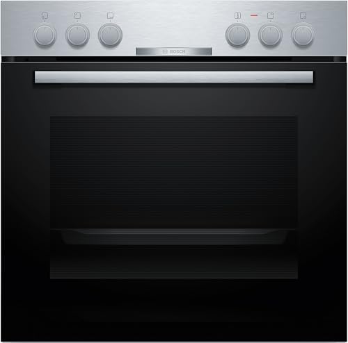 Bosch HND210CS63, Einbau-Herd-Set, Einbau-Herd 60 cm, HEA510BS3, Serie 2, 3D-Heißluft, Versenkknebel, Edelstahl & Elektro-kochfeld 60 cm, NKE611GA2E, Serie 4, Herdgesteuert, Rahmenlos