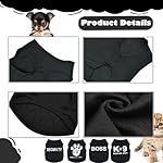 4 Pieces Chihuahua Clothes Dog Clothes for Small Dogs Boy Summer Teacup Yorkie Spring Letter Security Pet Shirts Soft Puppy Cloth Tiny Doggie Outfit Pet Cat Clothing XXS Black - Image 5