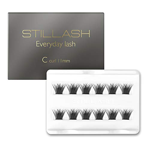 HazyMete DIY Eyelash Extension, Handmade Melt Flare Lash Individual cluster Natural lashes delicate package for Women (C curl 11mm)