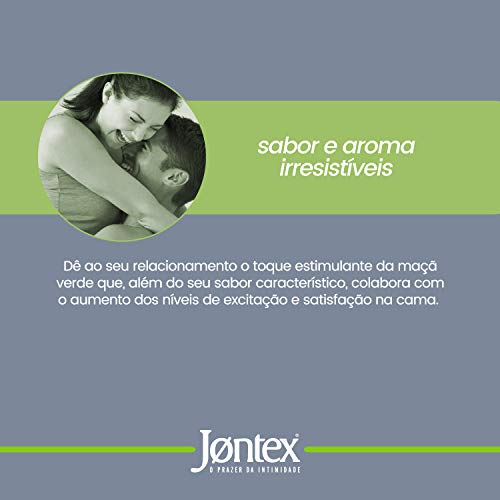 Preservativo Camisinha Jontex Sabor Maçã Verde - 3 Unidades, Jontex, 3un