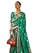 SWORNOF Womens Kanjivaram Silk Saree with Zari Woven Saree With Blouse Piece (GREEN)