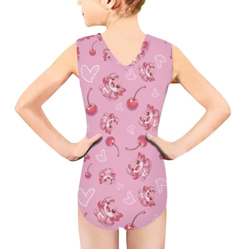 Image of Girls' Swimwear for 3-14 Cartoon Bathing Suit Girl Swimsuit Gym Leotard