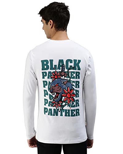 Image of Veirdo Pure Cotton Full Sleeves Round Neck Cool & Stylish Graphic Printed T-Shirt for Men & Boys