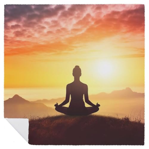 Servilletas de tela para meditación y cena, 4 unidades miniatura 6