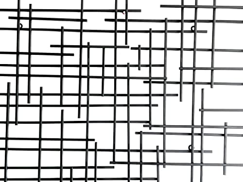 Bellaa Metal Wall Art Geometric Abstract Modern Contemporary Cross Retro 3D Hanging Wrought Iron Sculpture Boho Farmhouse Home Decor Living Room Outdoor Figuring Large 37 Inch #TOP6