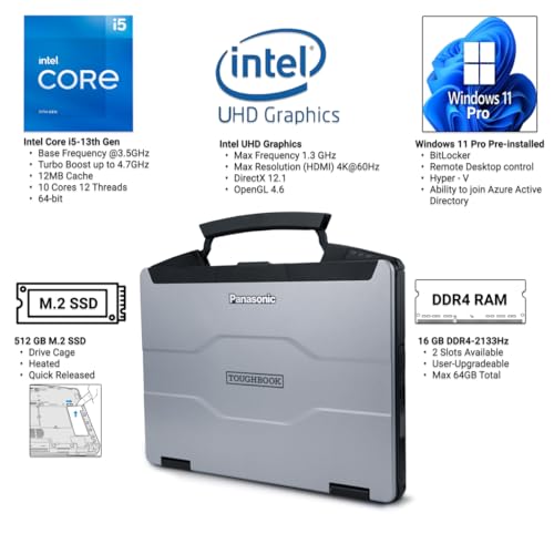 Image of Panasonic Toughbook FZ-55 MK3 Rugged Laptop,14 inch FHD Intel Core i5-13th Gen