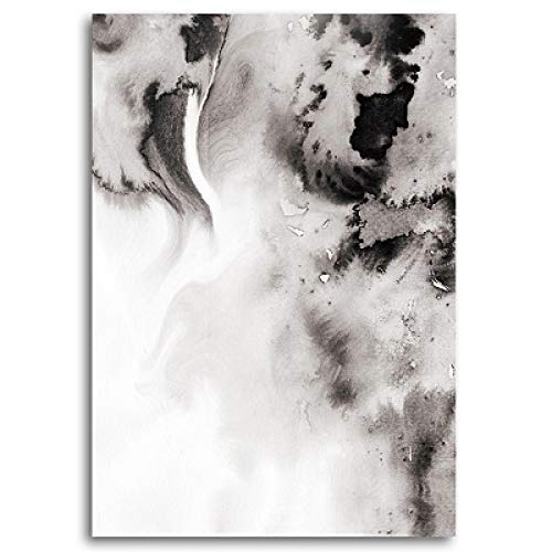 Pinturas de lona nórdicas abstractas de humo decoración monocromática 50x70cm 2