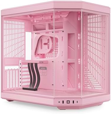 HYTE Y70 Modern Aesthetic Gaming PC Case -Panoramic Glass | High-Airflow Design | Cable Management | Dual Chamber ATX Mid-Tower Chassis | 10 Fan Capacity | Luxury PCIe 4.0 Riser Cable- Strawberry/Pink