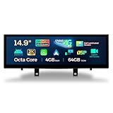 XTRONS 14.9 Inch Android 14 Car Stereo for BMW X5 F15 X6 F16 (2014-2017) with NBT System, 2K IPS Touch Screen 4+64 GB Global 4G LTE GPS Navigation Support Wireless CarPlay Android Auto