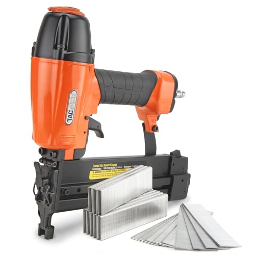 Tacwise 1804 Clavadora/Grapadora Neumática 2 en 1 con 1000 Clavos tipo 18G/30 mm y 800 Grapas tipo 90/25 mm