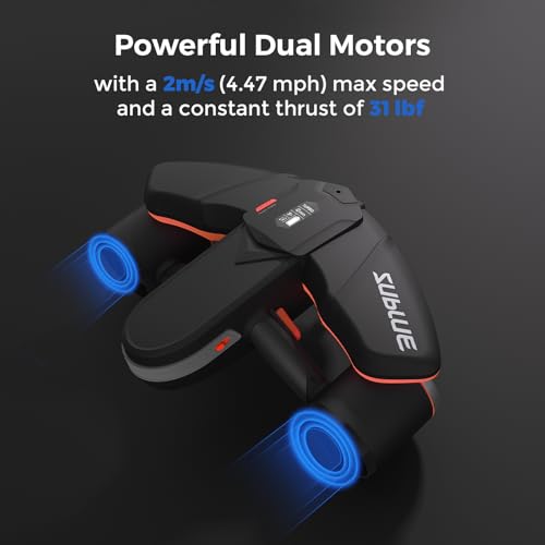 Image of sublue Navbow Navbow Plus Smart Professional Underwater Scooter Dual Motors with Camera Mount 3 Gear Speed 4.47mph 60 Mins 131ft Pool Diving Snorkeling Water Scooter for Adults