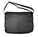 School Smart 1336638 Black Messenger Zip Bag with Computer Compartment and Zippered Mobile Pocket