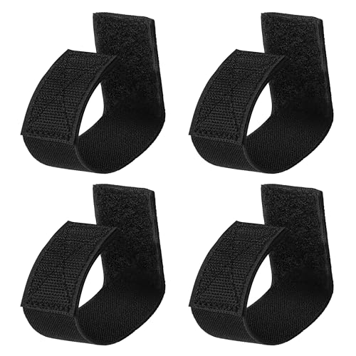 Wisdompro Duty Belt Keeper 4 Pcs Strap Holder Hook and Loop for Security Police Military 2 - 2 1/4 Wide Belt - Black
