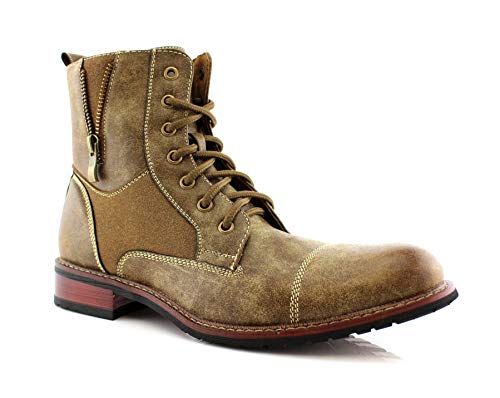 Ferro Aldo Andy MFA808561PL Mens Casual Cap Toe Boot Motorcycle Zipper Boots Men