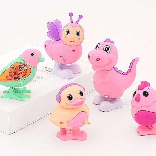 Image of Key Operated Wind Up Toys | Safe Colourful Jumping Moving Toy Rotating Head Keytoys | Best Engaging Educating Animal Bird Toys from 6 Months to 3 Years Old (Multicolor Random Combo) (3 Pack)
