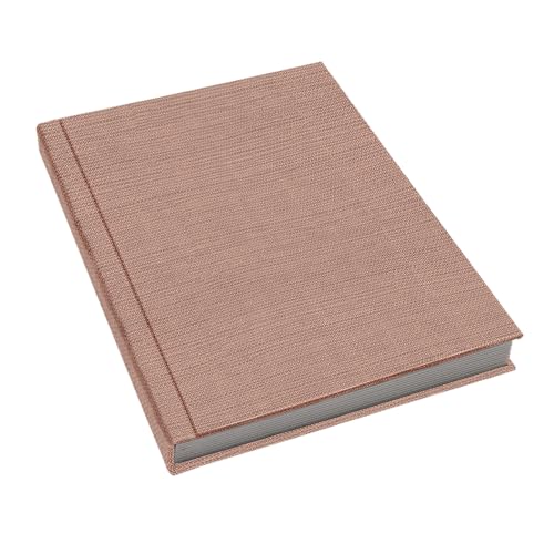 Álbum de fotos Ical, encadernação fotolivro autocolante, folhas de papel rígido branco, para 20 fotos 15x21cm vertical - linha Instalivro - modelo marrom com textura - 760