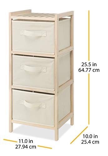 Cómoda de madera de 3 cajones para solucionar la falta de espacio en armarios pequeños 4