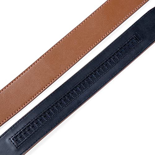 Image of Founders & C Mens Leather Ratchet Belt Strap Only 1 3 /8 inch Without Buckle,Replacement Strap Suitable for 40MM Slide Buckle