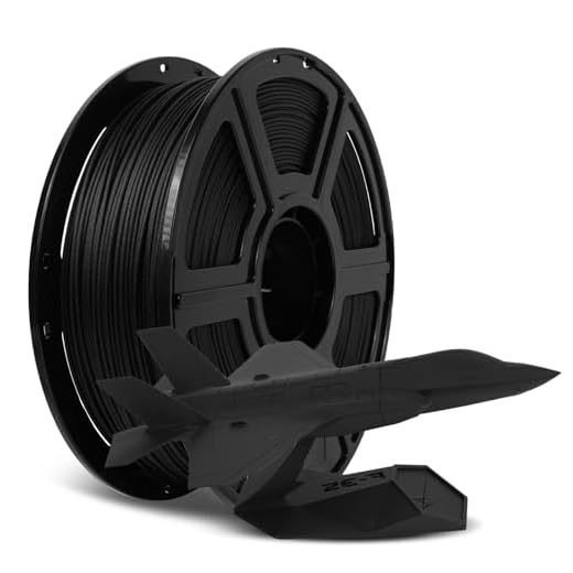 ⚡ FLASHFORGE Carbon Fiber PLA Filament 1.75mm Black, Reinforced 3D Printer Filament 1kg, Lightweight & High-Strength PLA-CF Filament, Strong & Easy to Print