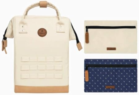 CABAIA – Zaino Normal 2 tasche – Bianco – Tasca PC/Mac Felpato 13\