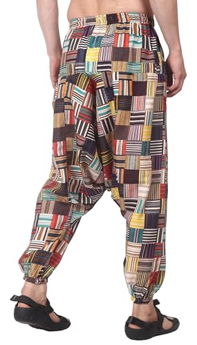 Image of Whitewhale Men's Cotton Solid Harem Pants Yoga Trousers Hippie Pant