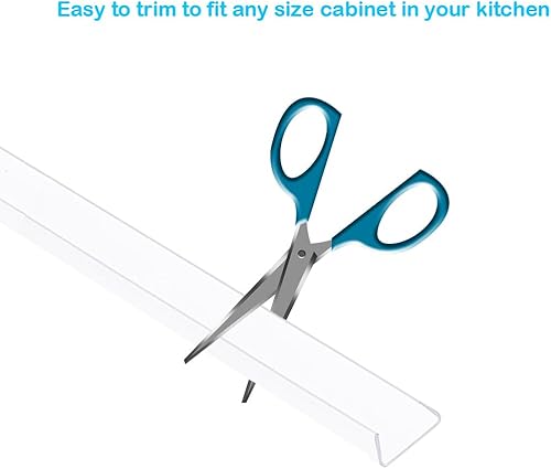 Miniatura 4 de Protector de plástico transparente para puerta de gabinete, 18 unidades, protector de borde de plástico, funciona para puertas de gabinete de 34