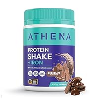 Athena Protein Shake + Iron Powder – Nourishing Protein Blend with Iron for Athletic Women - Chocolate Flavoured 450g