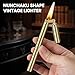 CHOICEDC Vintage Lighter, Cool Trench Lighter, Unique Slim Kerosene Lighters Fluid Refillable, Antique Brass Pipe Lighters with Spare Oil Tank and Flint Chamber, Novelty Gifts for Men Women, No Fuel
