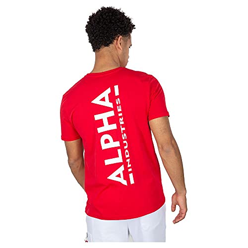 Alpha Industries Backprint T T-Shirt für Herren Speed Red – Ansicht 2