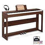 🎹SUPERIOR SOUND: The full-size keyboard piano has built-in two 10W Stereo Speakers that make sound lines more full and delicate and overtones richer. Adopts the high-quality dream sound source, this digital piano has 64 Polyphony/ 20 Demo Songs/ 128 ...