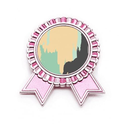Broche rose motif S Art jaune en métal M idée cadeau idéal