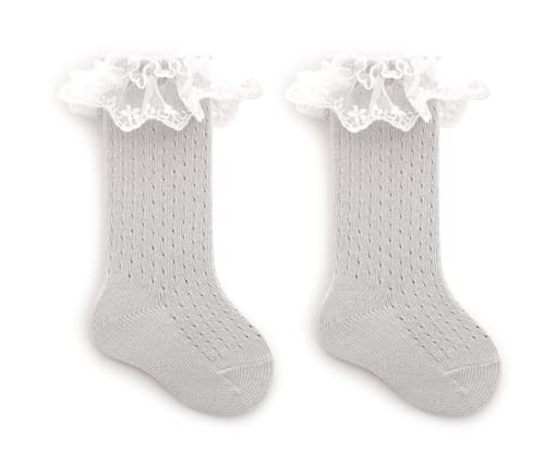 DINGDONG'S CLOSET Baby Kid Girl Summer Ruffle Hollow Out Socks Stockings