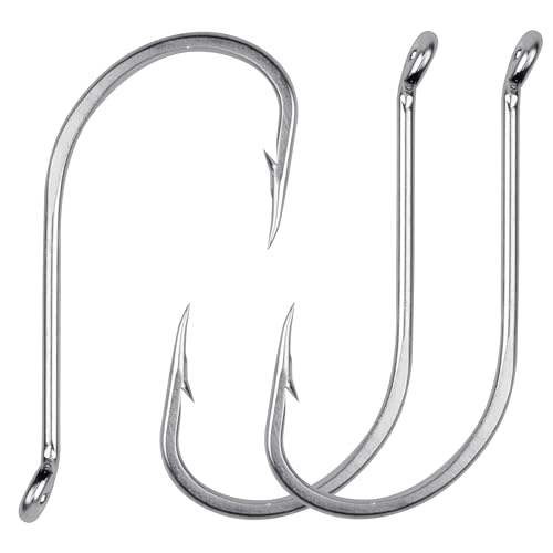 Hameçons circulaires en acier inoxydable lot de 30 pièces forgées mer et rivière