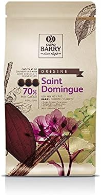 Cacao Barry Origin Pure Dark Couverture Chocolate CB Saint Domingue |Dark, Cocoa 70%||Organic || 2.5 Kg