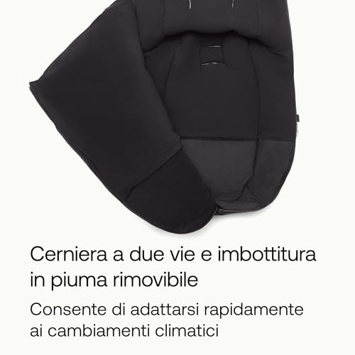 Bugaboo Sacco A Pelo Performance Invernale, Accessorio Essenziale Per Il Passeggino Con Cappuccio, Poggiapiedi E Cerniera Bi-Direzionale, Caldo E Confortevole, In Midnight Black - 5