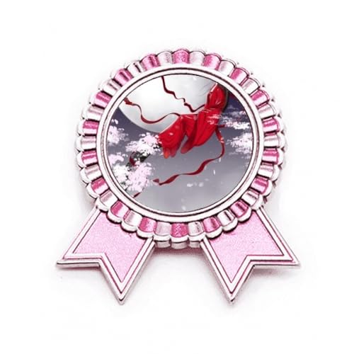 Broche badge aquarelle chinoise pour accessoiriser une veste en jean