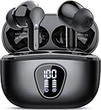 Auriculares Inalambricos Bluetooth, 2026 Cascos Inalambricos Bluetooth 5.4 HiFi Estéreo, 45 Horas Auriculares inalámbricos con ENC Cancelacion Ruido, IP7 Impermeable/Pantalla LED/Carga Rápida Tipo-C