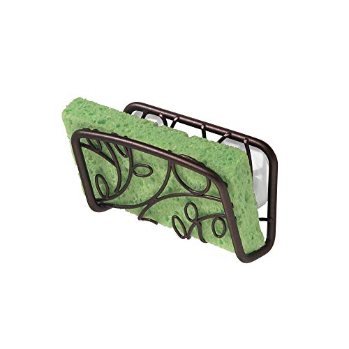 iDesign Twigz Sink Suction Holder for Sponges, Scrubbers, Soap in Kitchen, Bathroom, 5.15