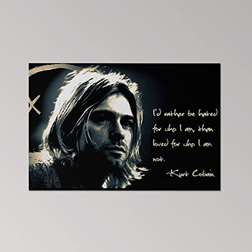 Funny-Ugly-Christmas-Sweater-Kurt-Cobain-Wall-Decor-Poster-Rock-Art-Print-for-Home-Decoration-I-Rather-Cobain-Inspirational-Quote-8-in-x-12-in