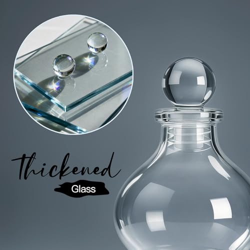 EsyHocm Glass Gourd Water Bottle, Japanese-Style Glass Bottle Ornament, Artistic Wine Container Gourd Bottle, Unique Bottle for Wine Decoration, 18oz Capacity Glass Material — view 4