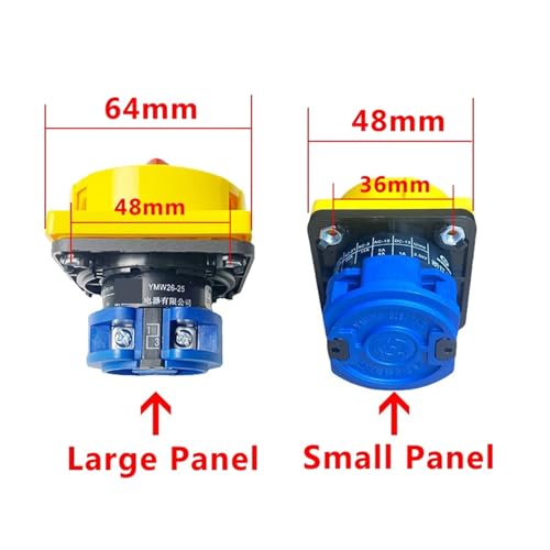 Interruptor de leva de 4 terminales con bloqueo ON-OFF LW26GS 25A 3