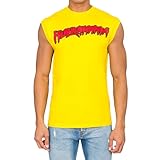 Wrestler Hogan Adult Mens T-Shirt Tee Halloween Costume Cosplay