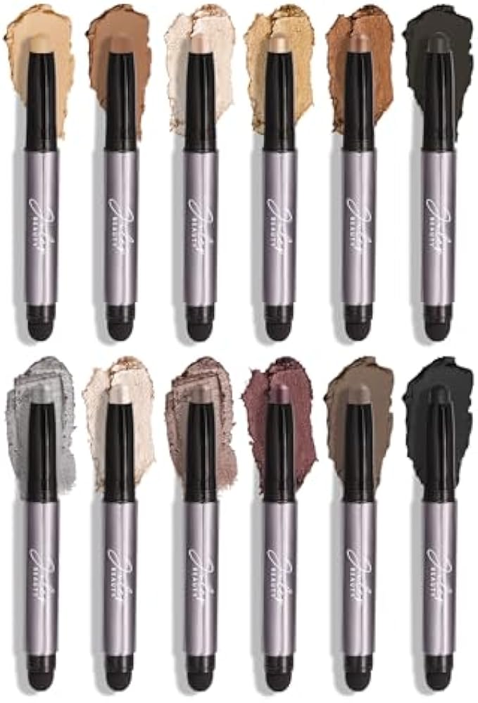 Julep Eyeshadow 101 Crème-to-Powder Eyeshadow Stick Palette-Style Creme-to-Powder 12 Piece Gift Set- Daylight and Moonlight Kit