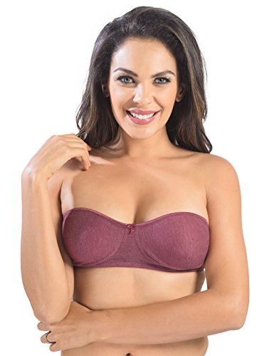 Image of SONARI Ell 18 Womens T-Shirt Bra | Double Layered, Adjustable and Removable Bra Straps, Hook and Eye Closure, Non-Wired, Soft Cotton Spandex Material (Free Transparent Straps)