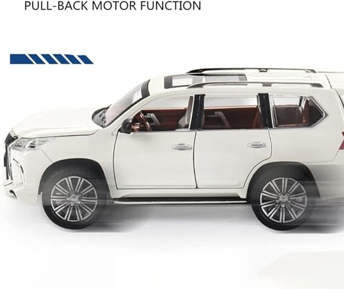Image of DEOXY 1:32 Lexus LX570 Die-cast Metal Car Toy, Alloy Metal Pull Back Car with Openable Doors & Light, Music Boys Gifts Toys for Kids (Black)